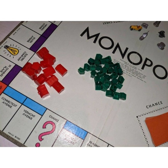 Vintage 1961 Monopoly Board Game Parker Brothers Complete Old School Cannon - Picture 4 of 11